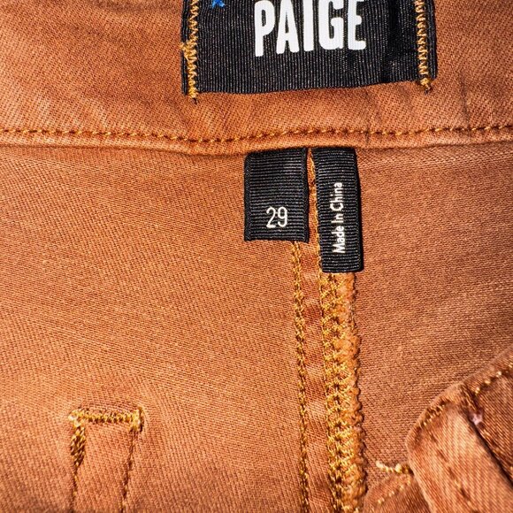 NWT PAIGE Brooklyn 31" Vintage Mocha Bisque Wide Leg Pants Sz 29 - Picture 4 of 12